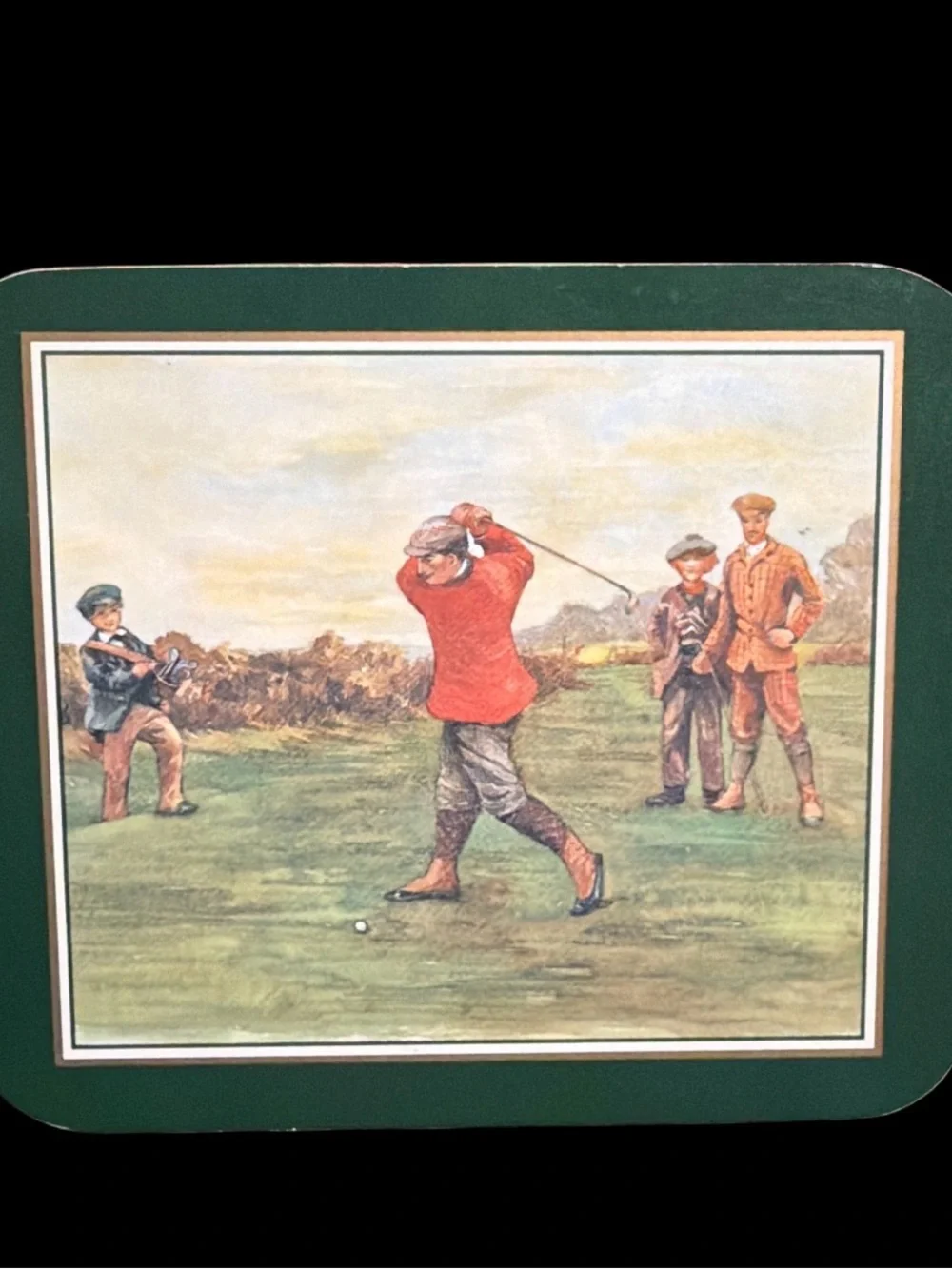 Vintage Jason Golfing Memories Coasters - Set of 6 Cork Backed New Zealand